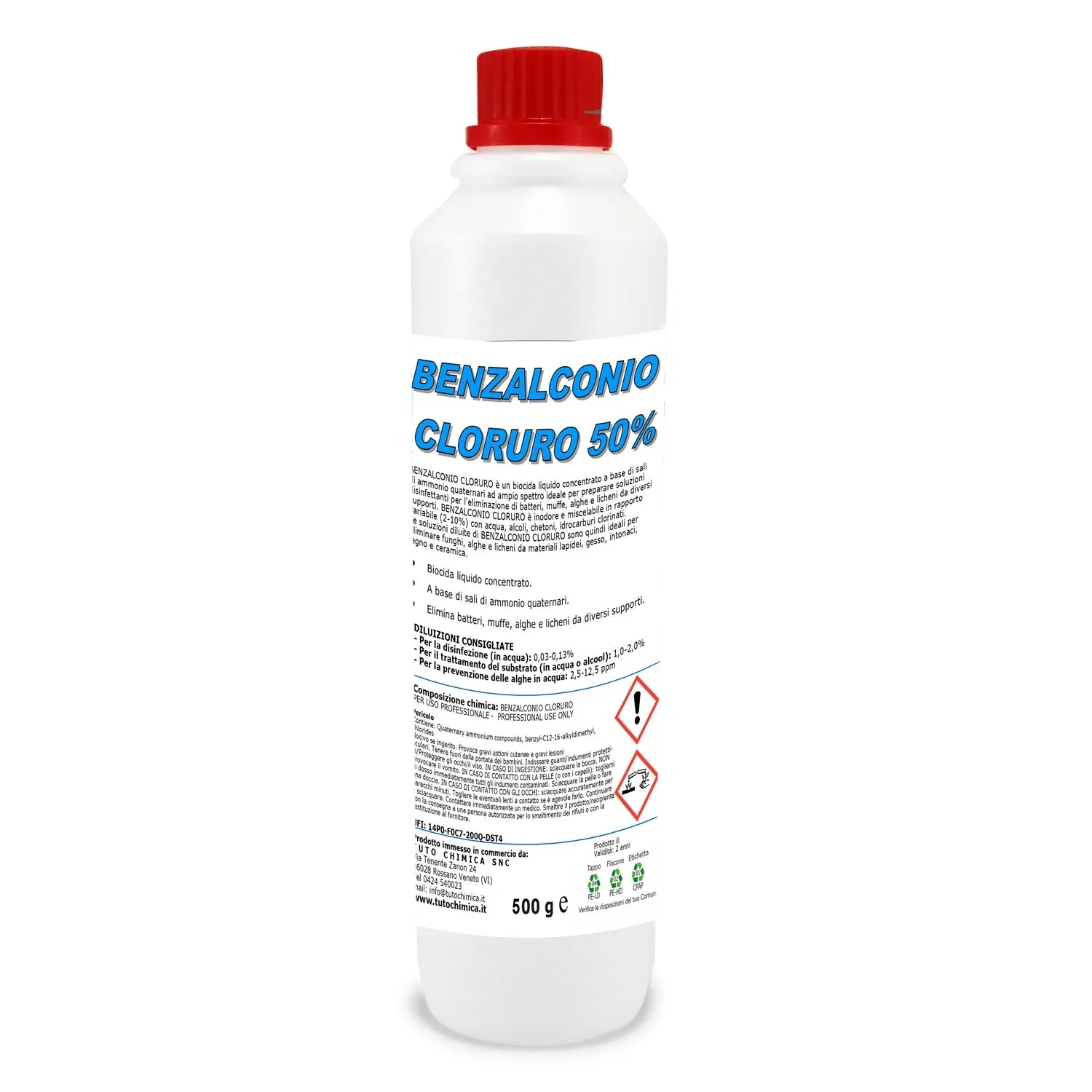 Tuto Chimica Benzalconio Cloruro 50% concentrato 500 gr