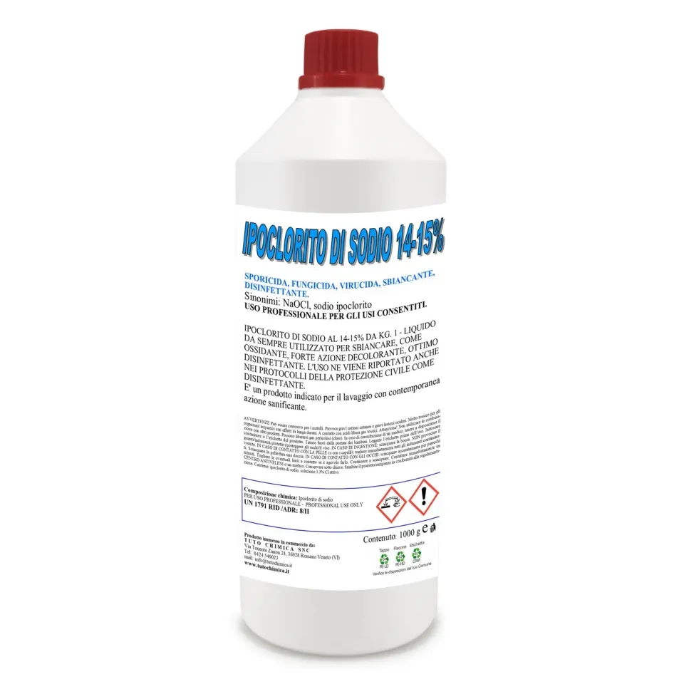 Tuto Chimica Ipoclorito di Sodio 14/15% detergente igienizzante professionale