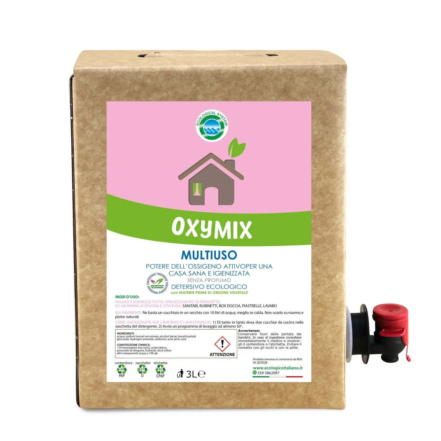 Tuto Chimica Oxymix detergente multiuso 500 ml ossigeno attivo