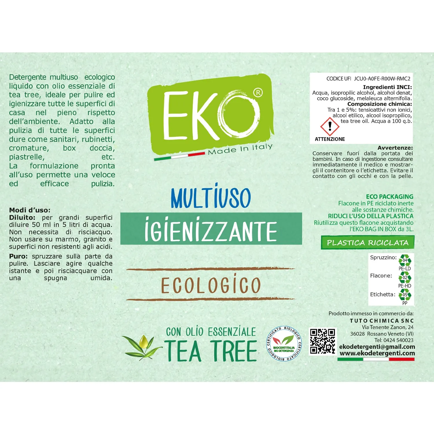 Tuto Chimica Eko Tea Tree multiuso igienizzante 500ml eco
