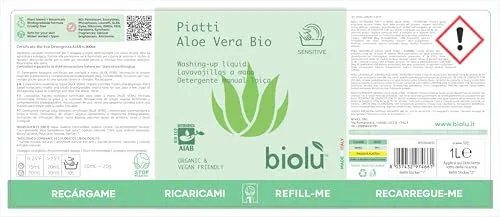 Biolù Aloe Detersivo Piatti 1 L Sgrassante