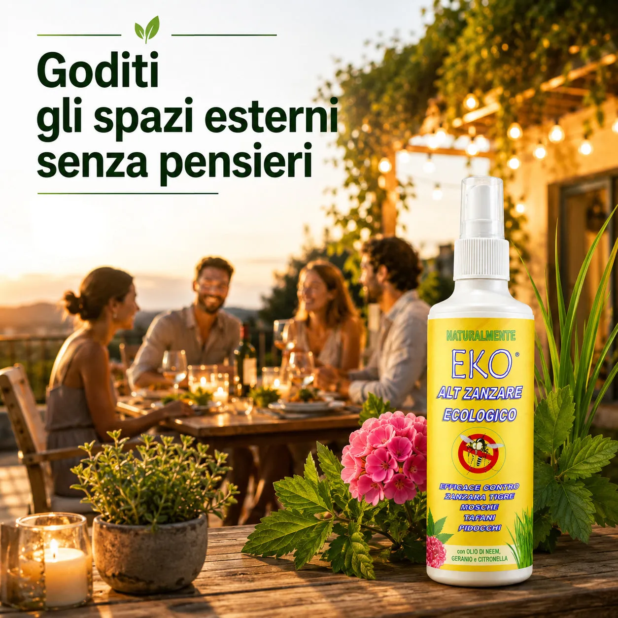 Tuto Chimica Eko Alt repellente zanzare 120 ml ecologico