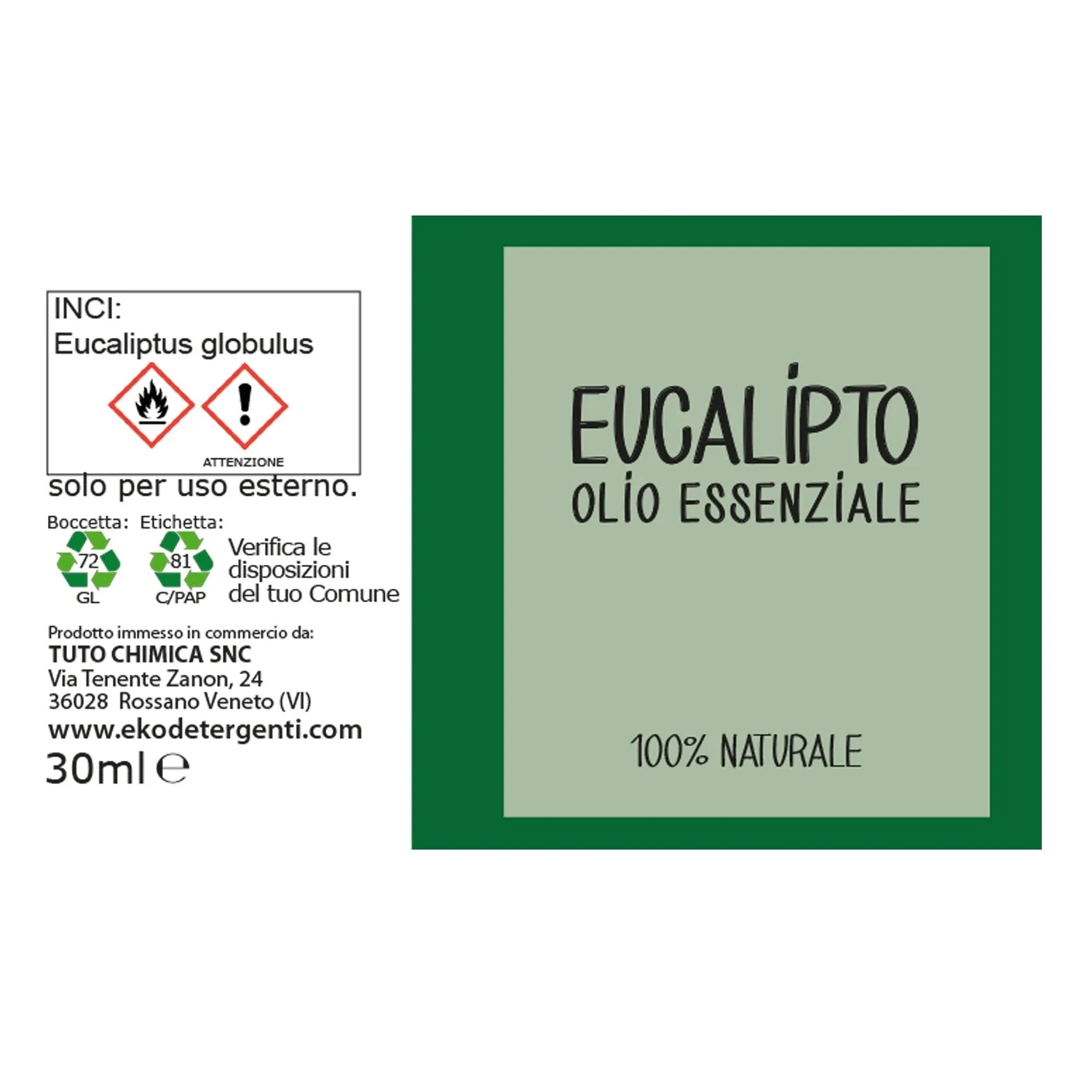 Tuto Chimica Kit Centri Estetici oli essenziali 3x30 ml