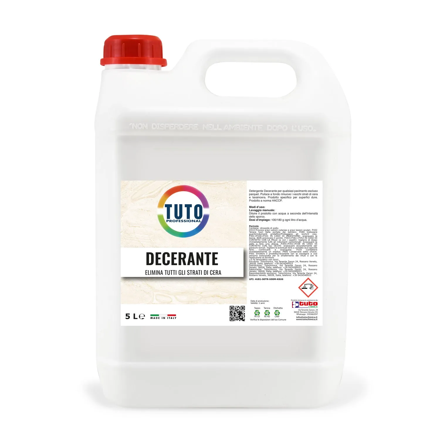 Tuto Chimica Decerante detergente pavimenti 1 L toglie cera