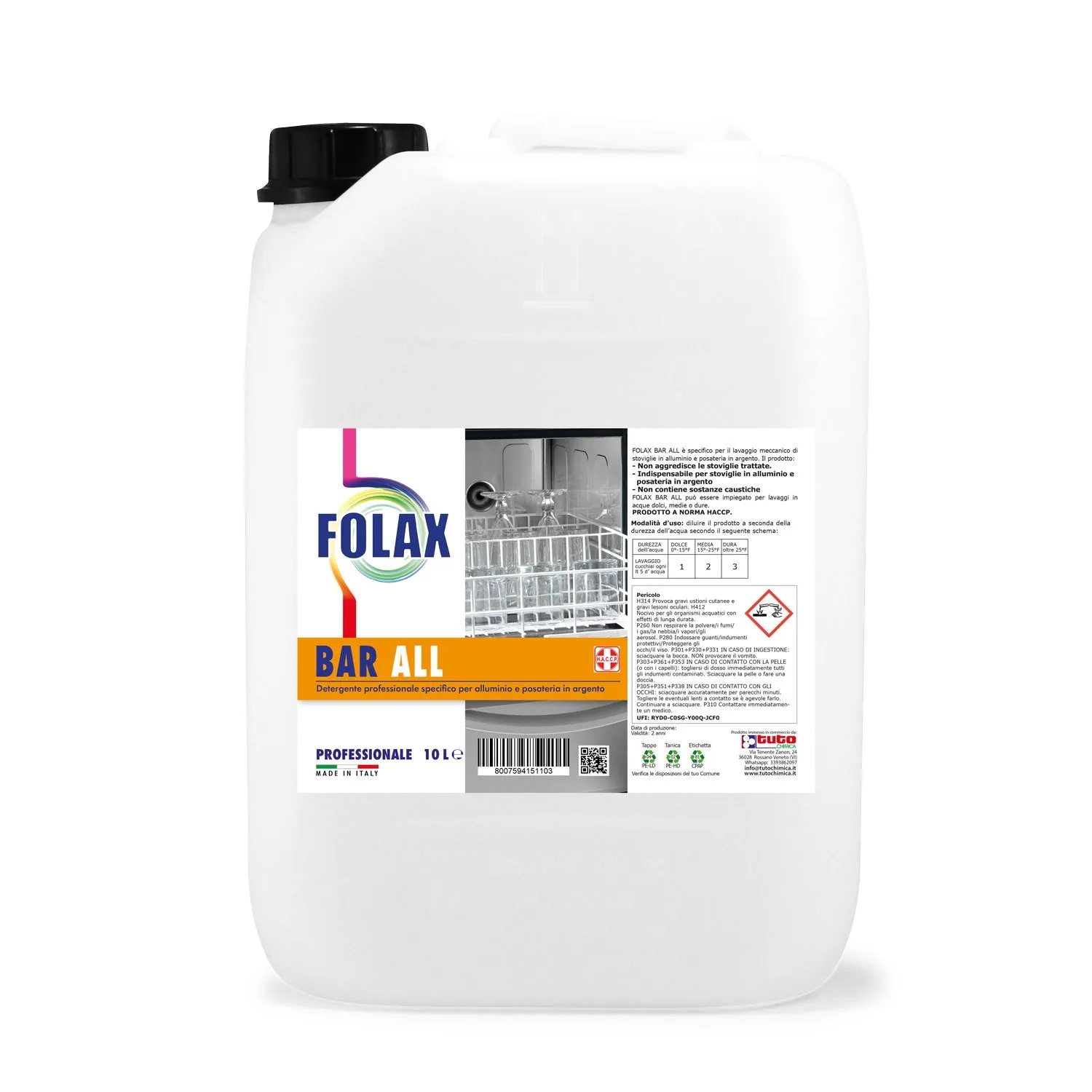 Tuto Chimica Folax Bar All detergente lavastoviglie 5 L