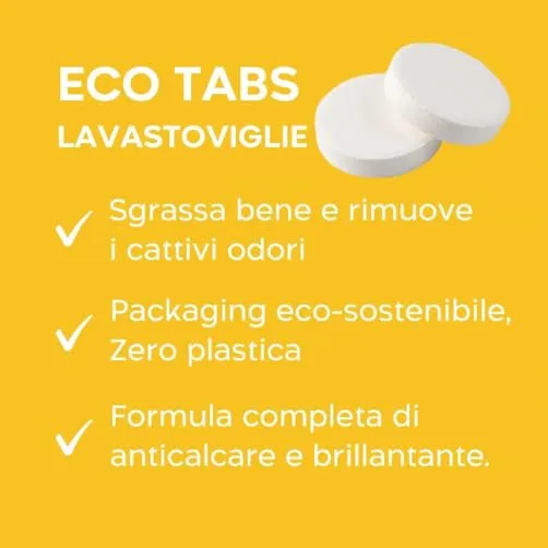Biolù Eco Tabs detersivo lavastoviglie 32 tabs limone mandarino