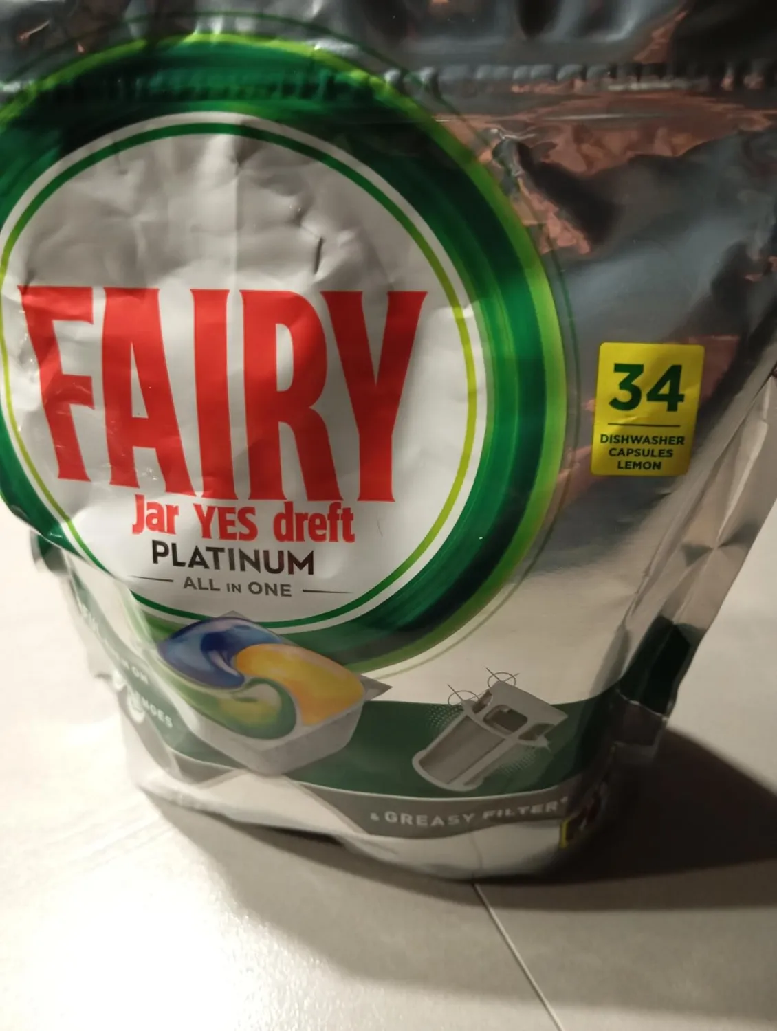 Fairy Platinum pastiglie lavastoviglie 170 pz limone tutto in uno