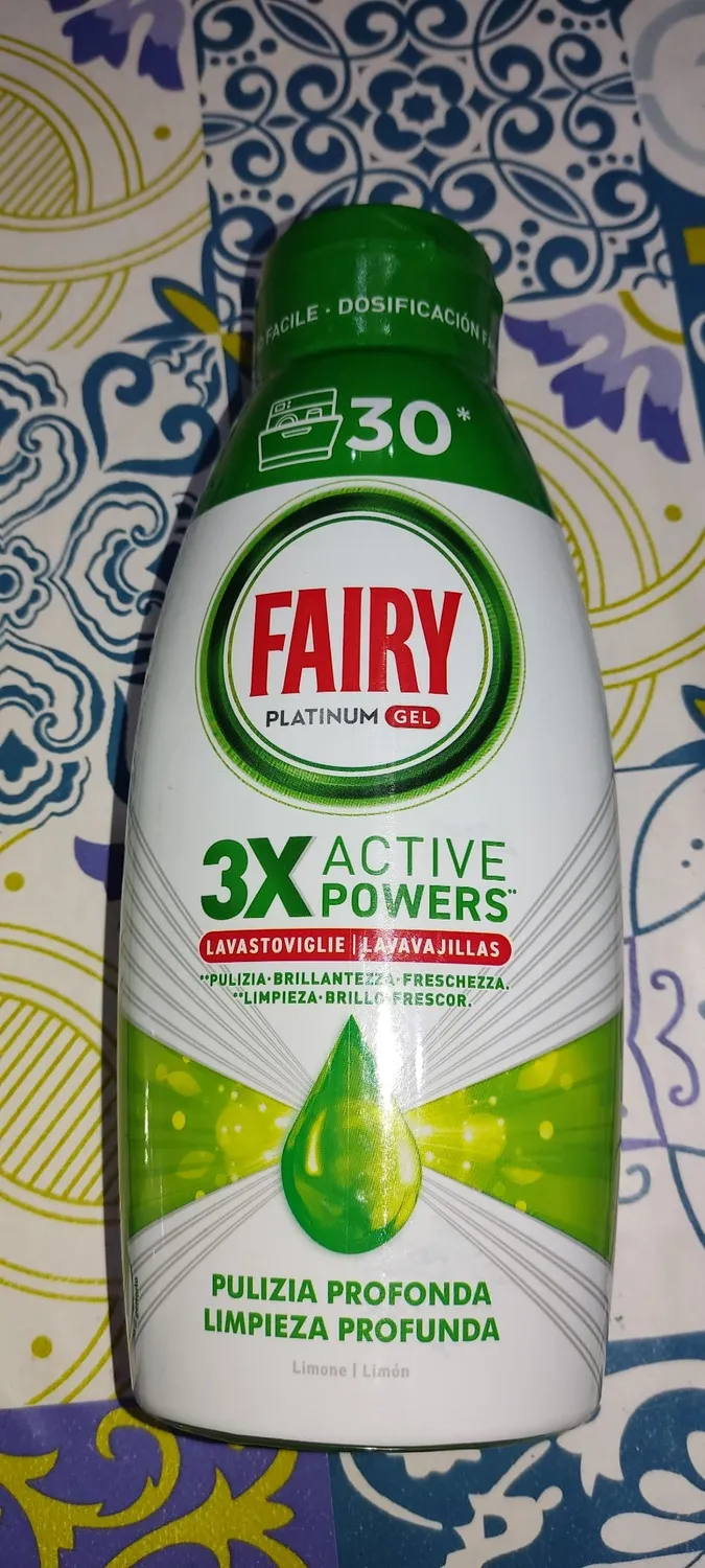 Fairy Platinum Gel lavastoviglie 60 lavaggi limone