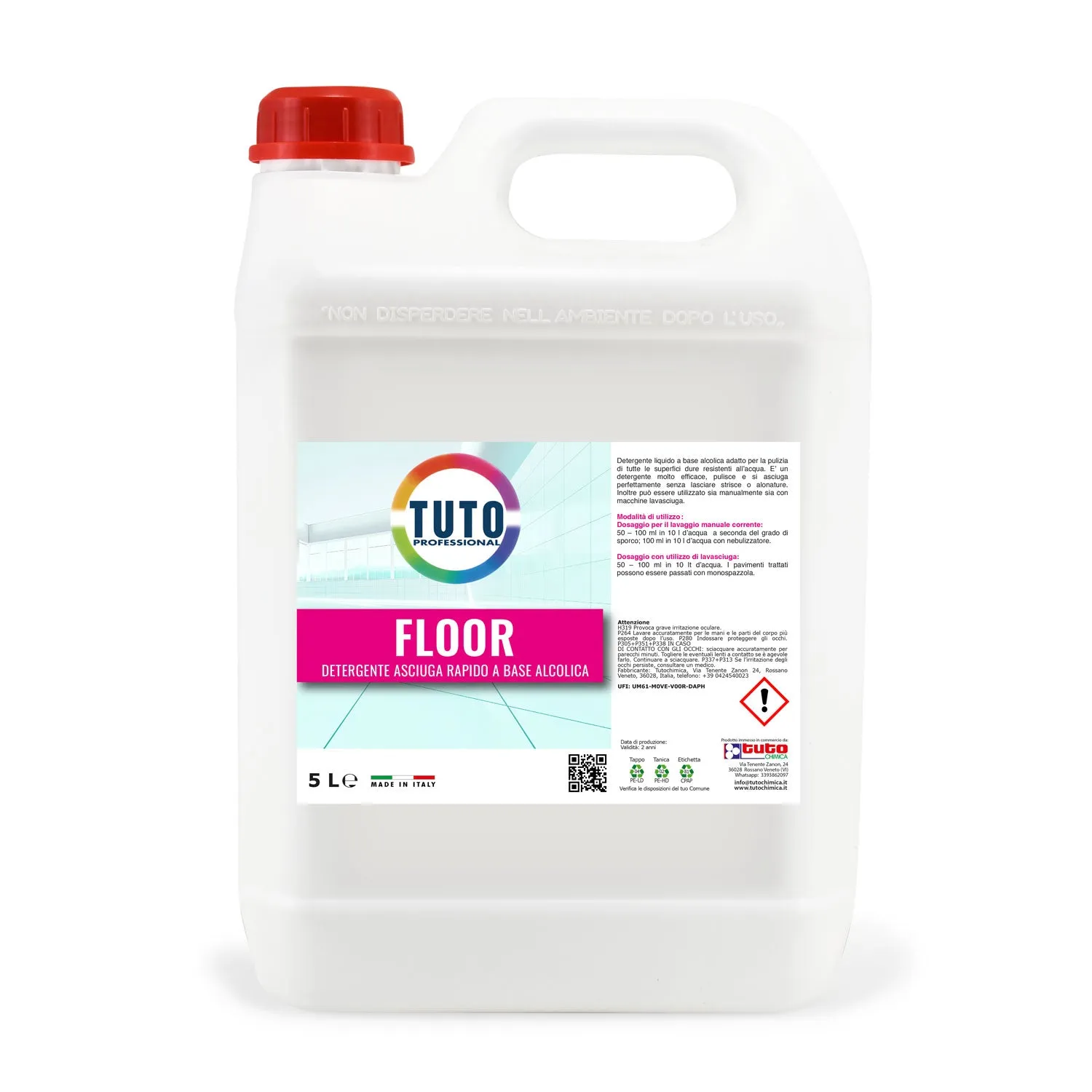 Tuto Floor Pavimenti Asciuga Rapido 1 L Detergente Pavimenti