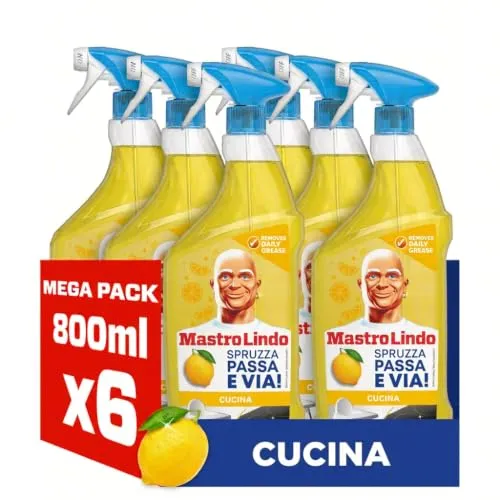 Mastro Lindo Cucina sgrassatore spray limone 6x800ml