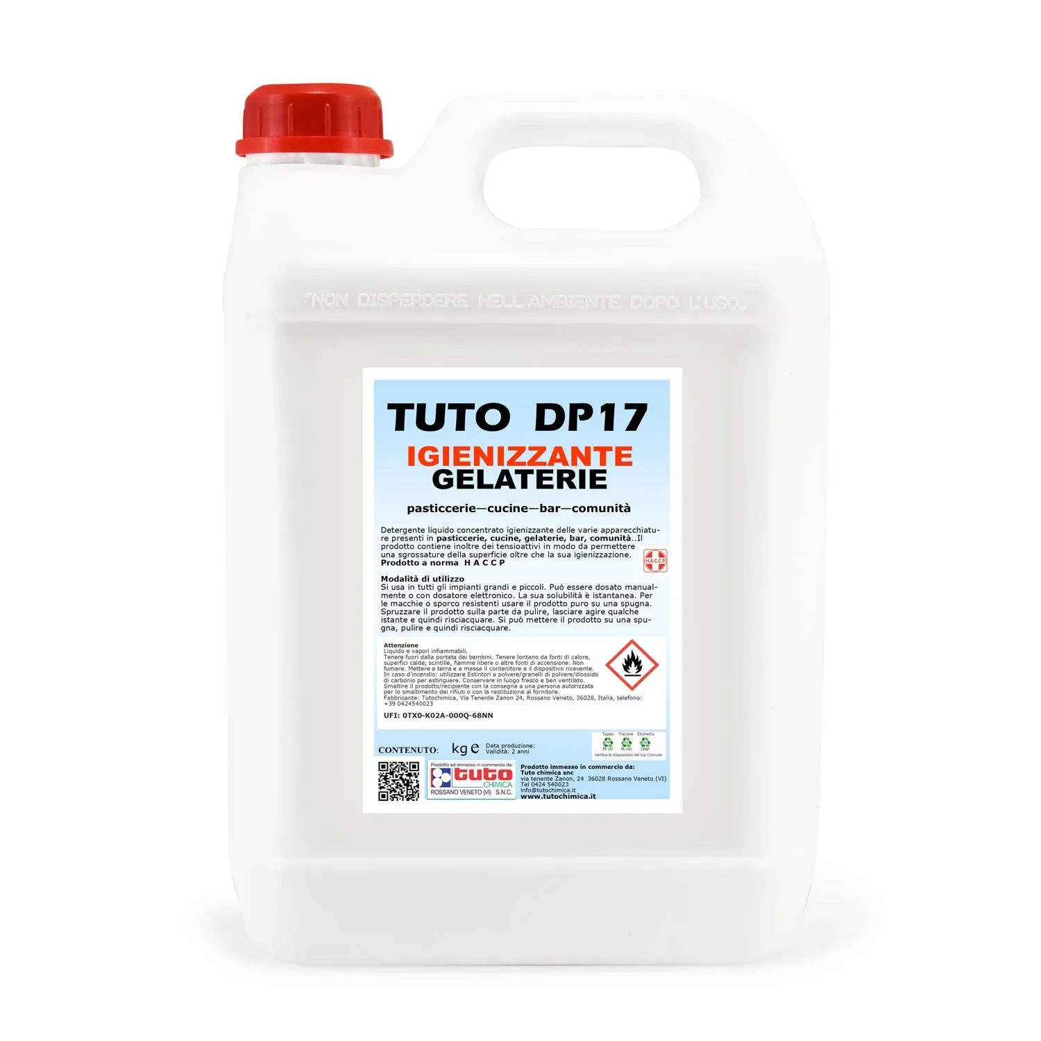 Tuto Chimica DP 17 detergente igienizzante gelaterie 1 L