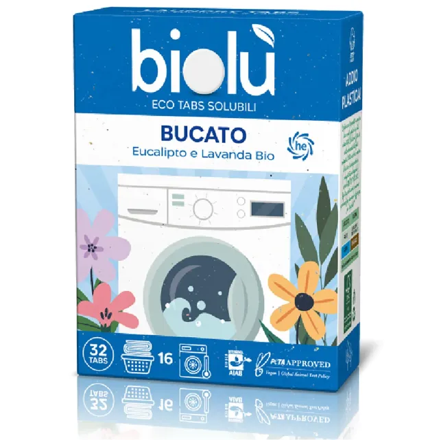 Biolù Eco Tabs Bucato 32 Tabs lavanda eucalipto