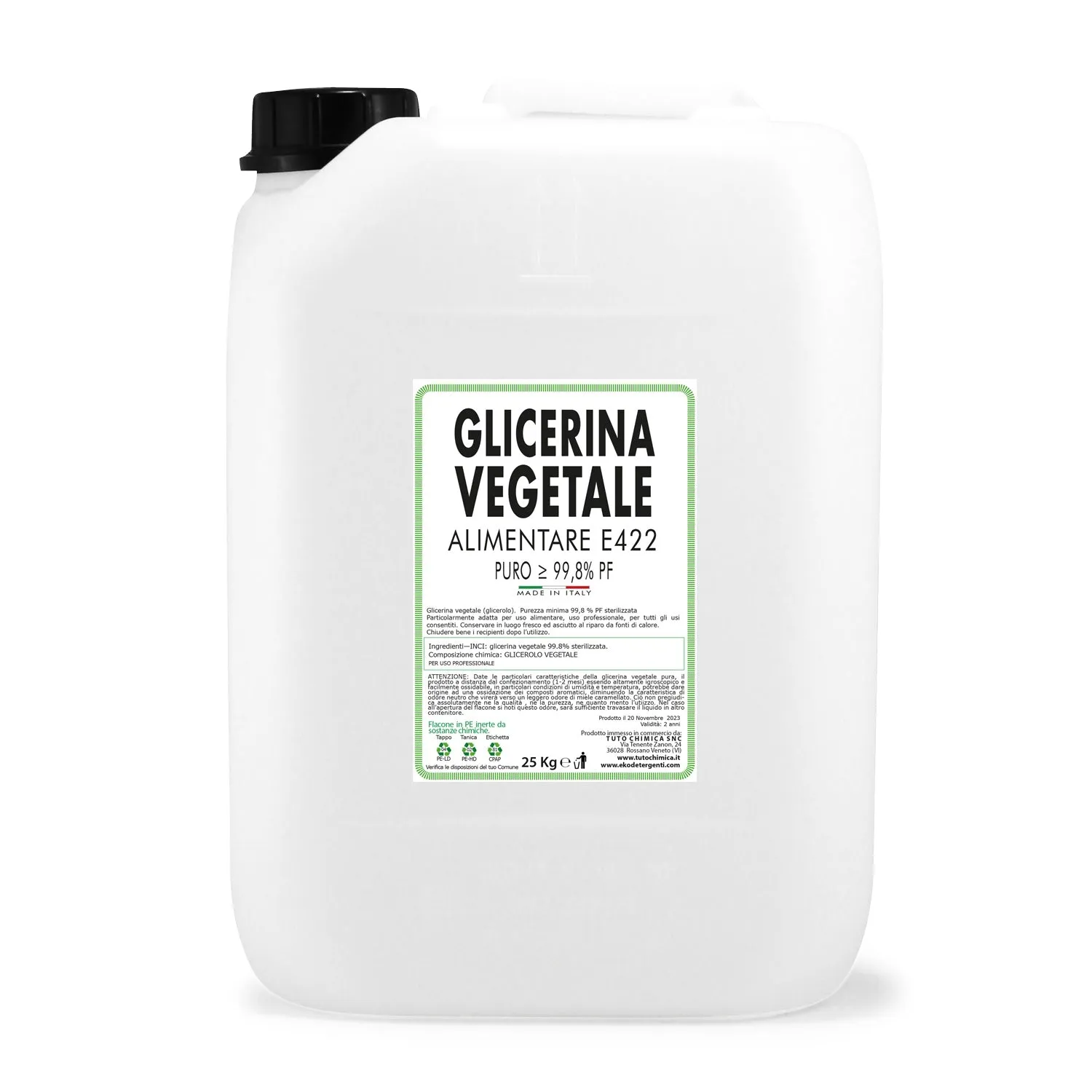Tuto Chimica Glicerina Vegetale Alimentare E422 1 kg Pura