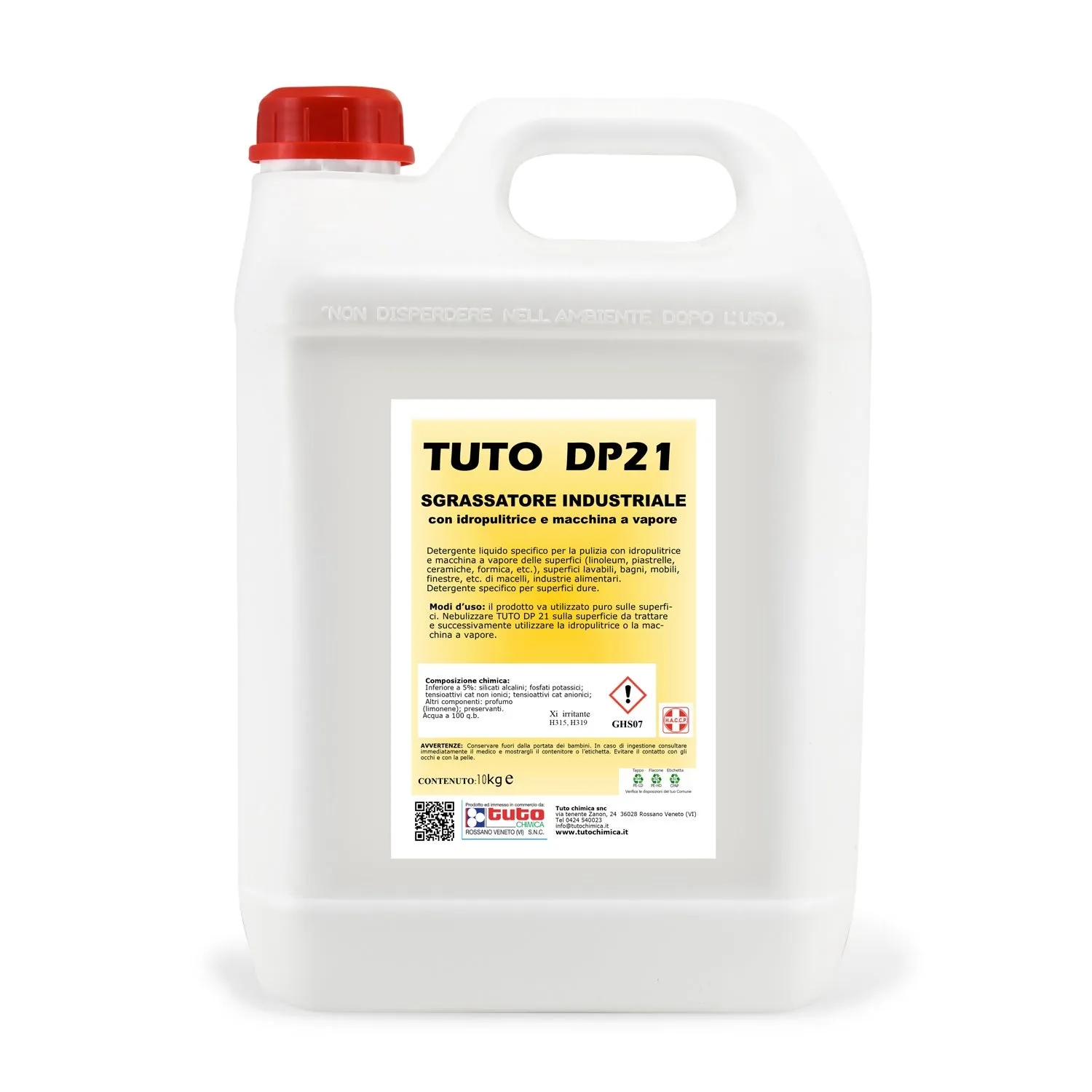 Tuto DP21 sgrassatore industriale 1 kg vapore