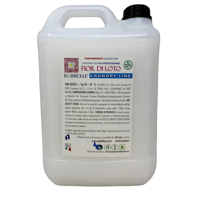 Ecobolle Fior di Loto ammorbidente 5kg super profumato