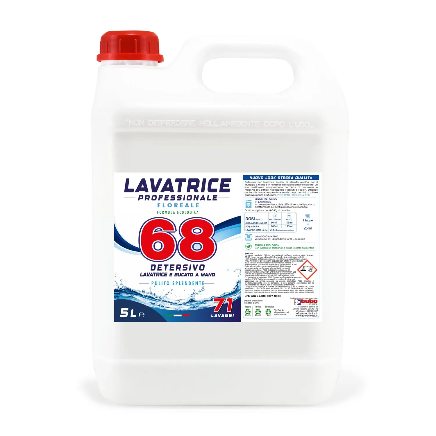 Tuto Chimica 68 Detersivo Lavatrice Liquido 1 L floreale