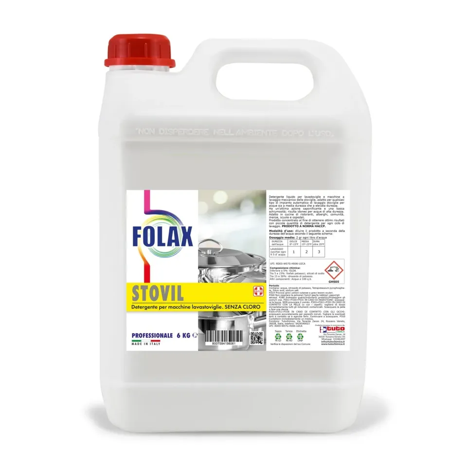 Tuto Chimica Folax Stovil detergente lavastoviglie 6 kg sgrassante