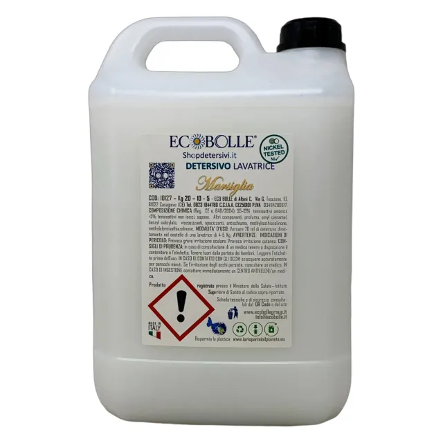 Ecobolle Marsiglia detersivo lavatrice 20 kg profumato