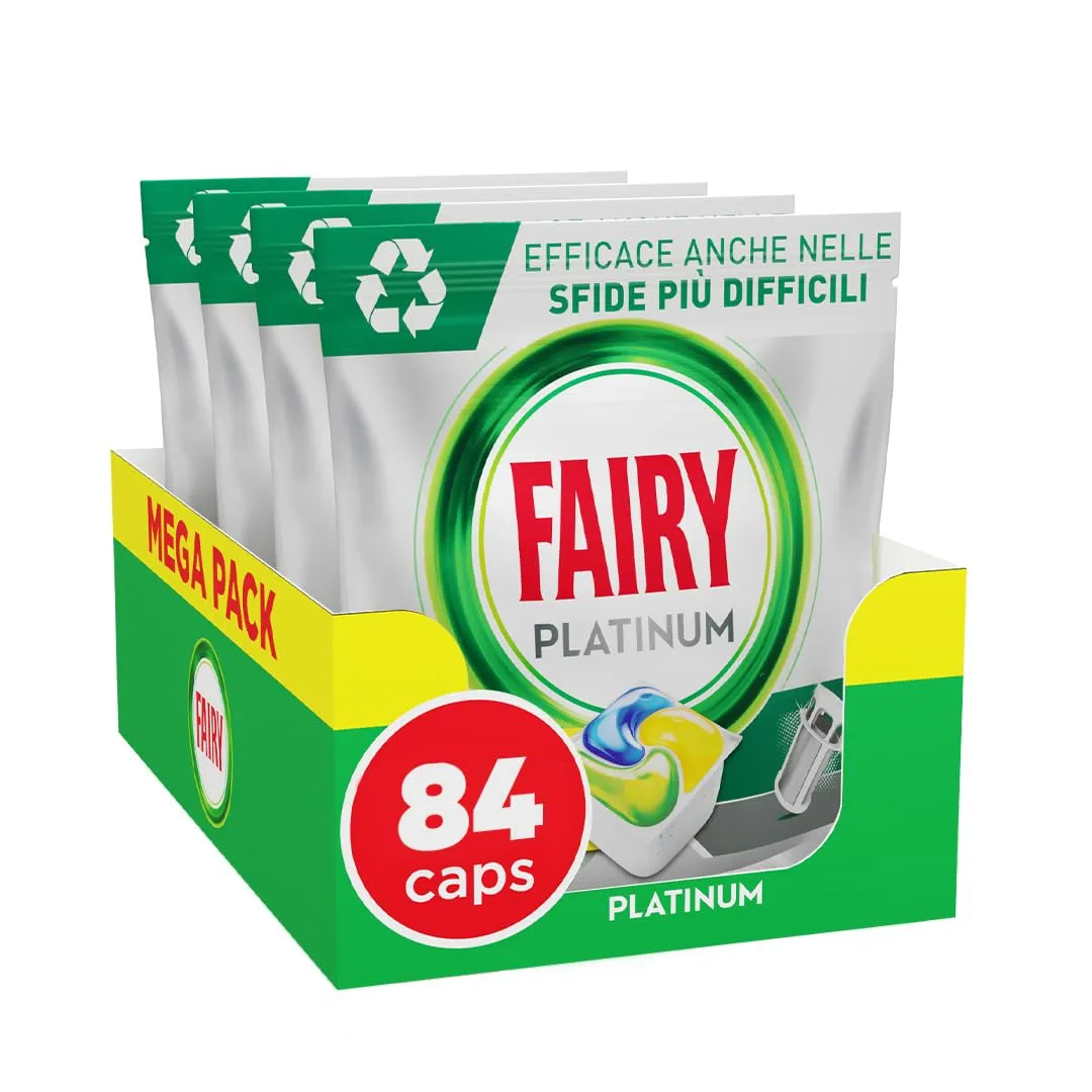 Fairy Platinum Pastiglie Lavastoviglie 140 caps limone
