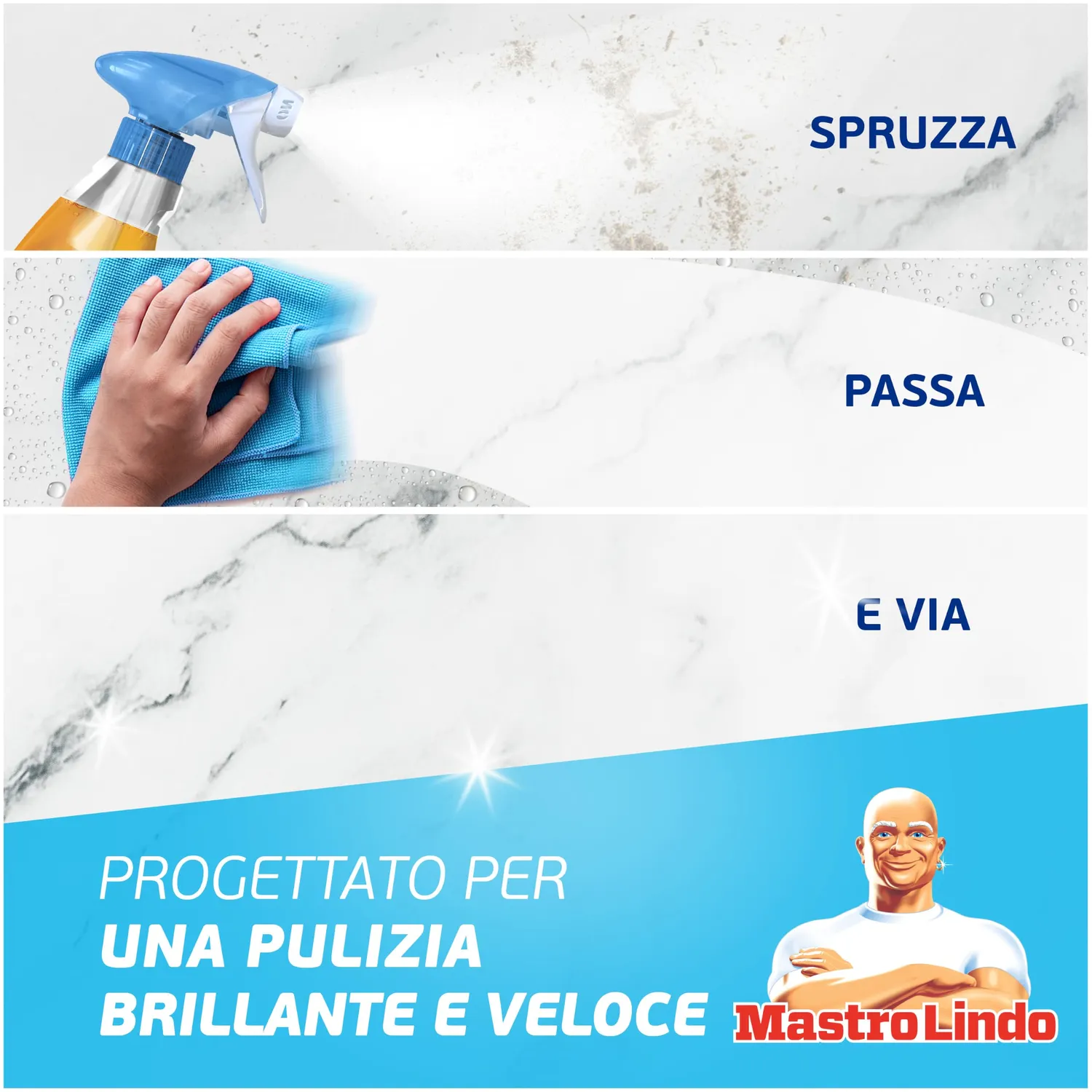 Mastro Lindo Cucina sgrassatore spray limone 6x800ml