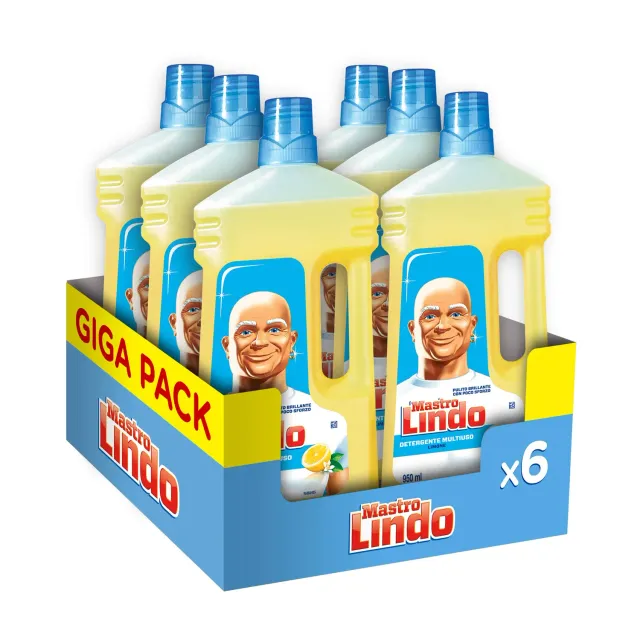 Mastro Lindo Limone detersivo pavimenti 6x950 ml multisuperficie