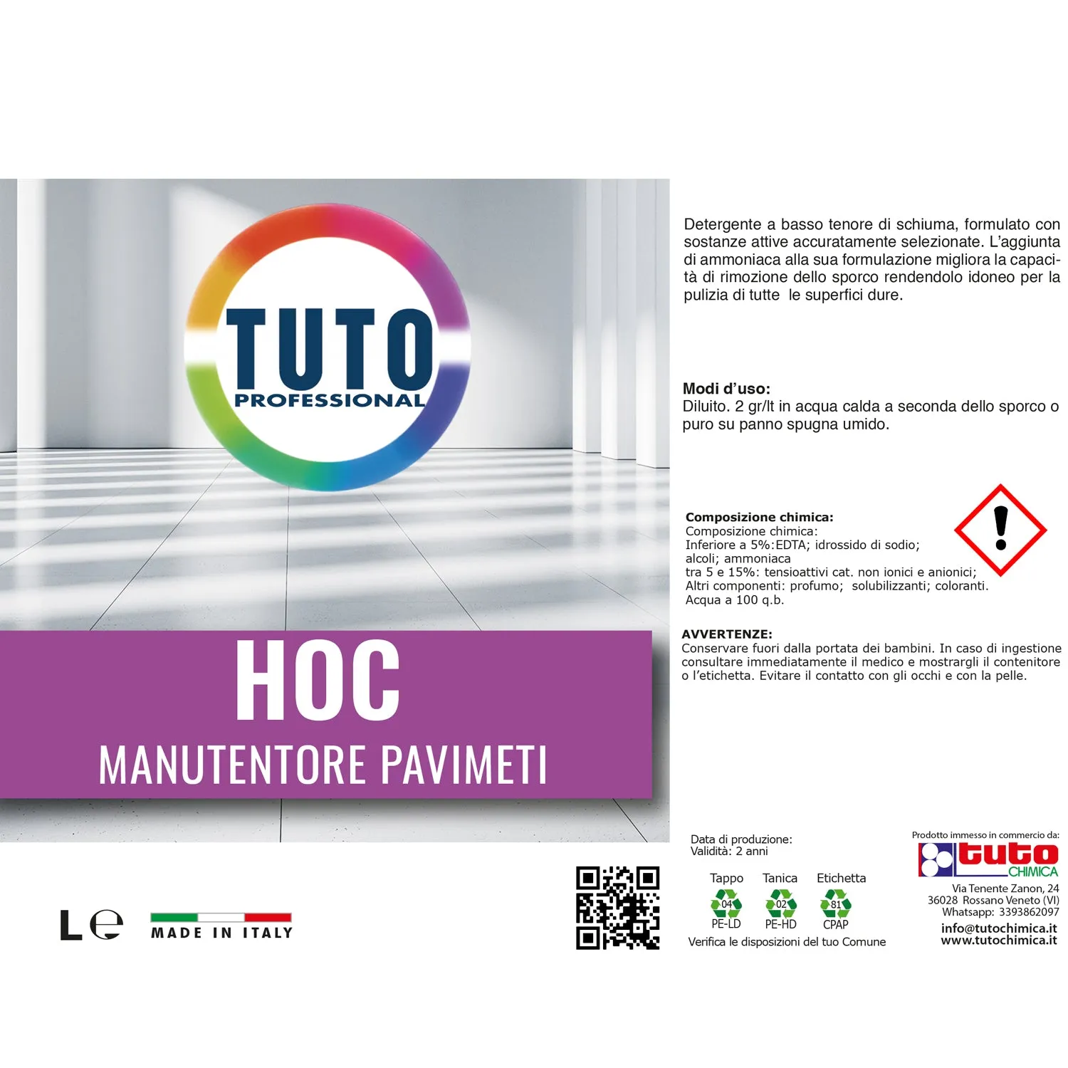 Tuto Hoc detergente pavimenti 1 l concentrato