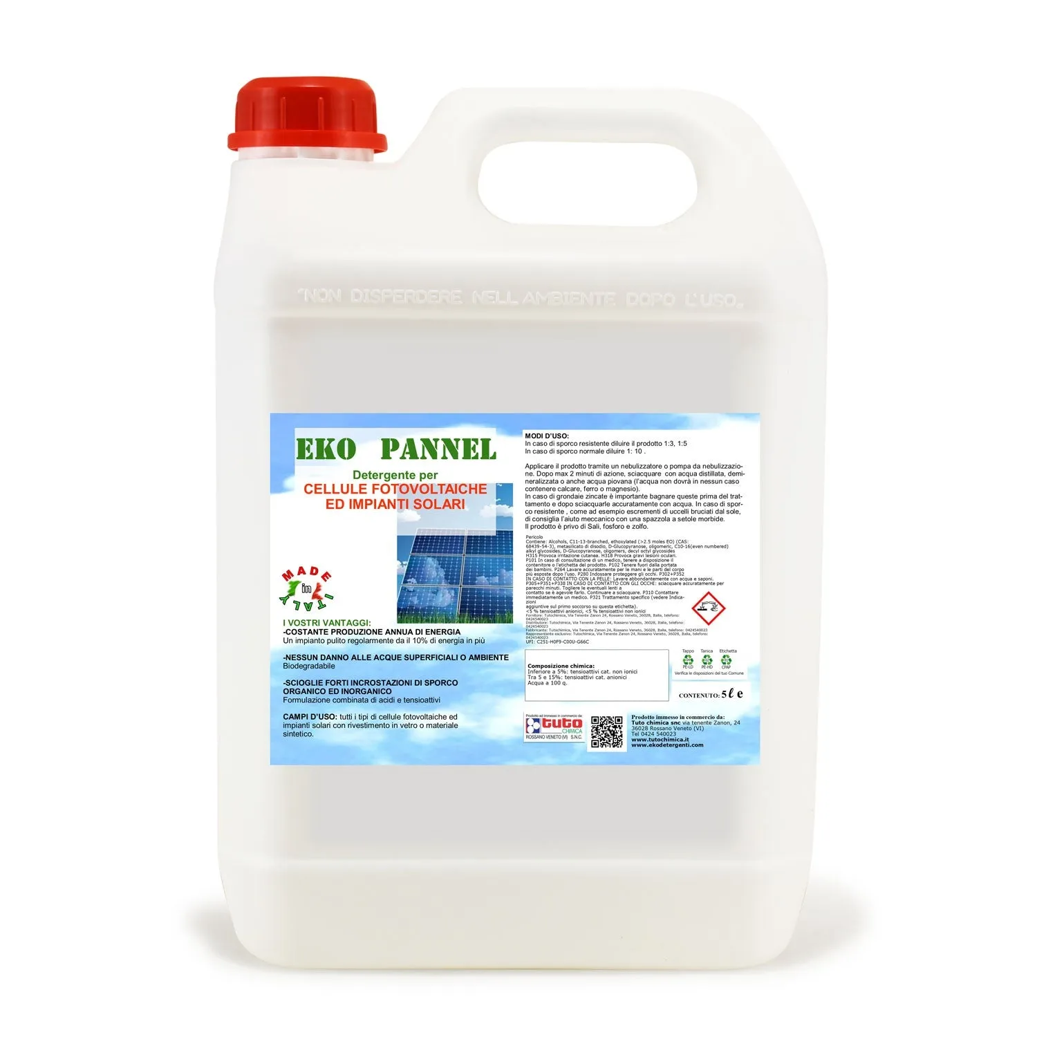 Tuto Chimica Eko Pannel detergente pannelli fotovoltaici 1,1 L