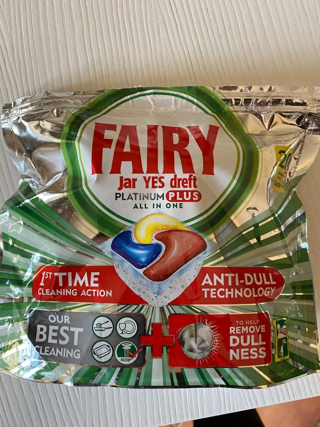 Fairy Platinum Plus pastiglie lavastoviglie limone 100 pz anti-opaco