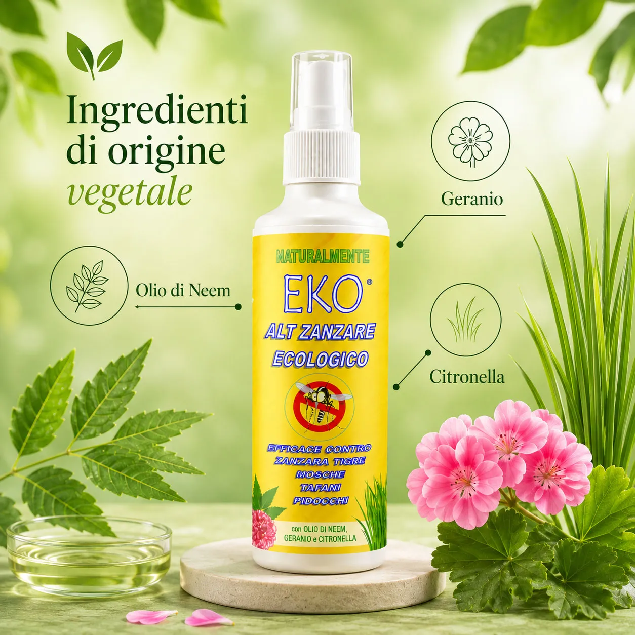 Tuto Chimica Eko Alt repellente zanzare 120 ml ecologico