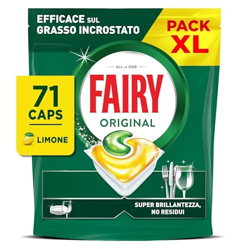 Fairy Original Pastiglie Lavastoviglie 100 Caps Limone Sgrassante