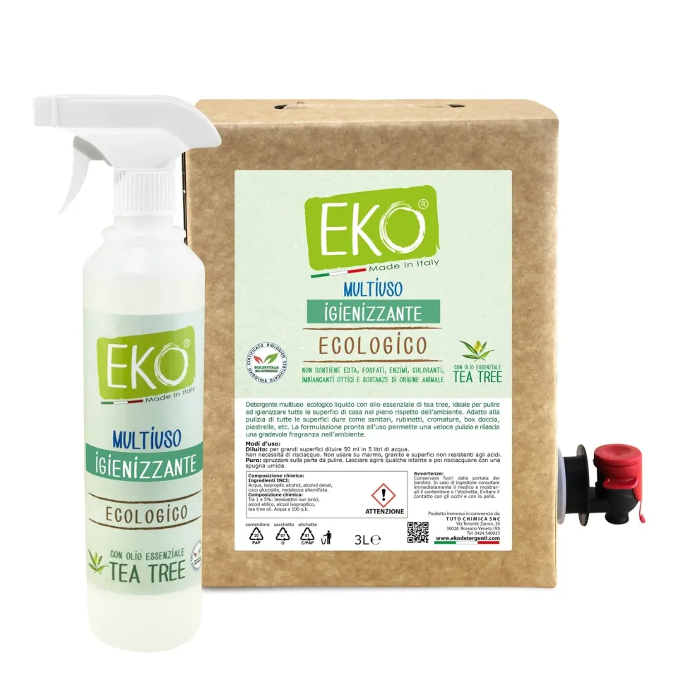 Tuto Chimica Eko Multiuso Igienizzante kit tea tree 3L+500ml