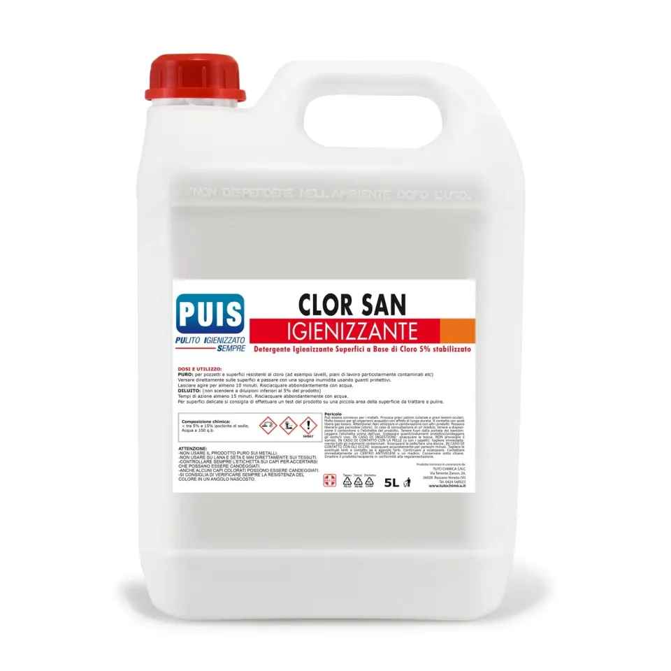 Tuto Chimica Clor San igienizzante cloro 5% 5 L