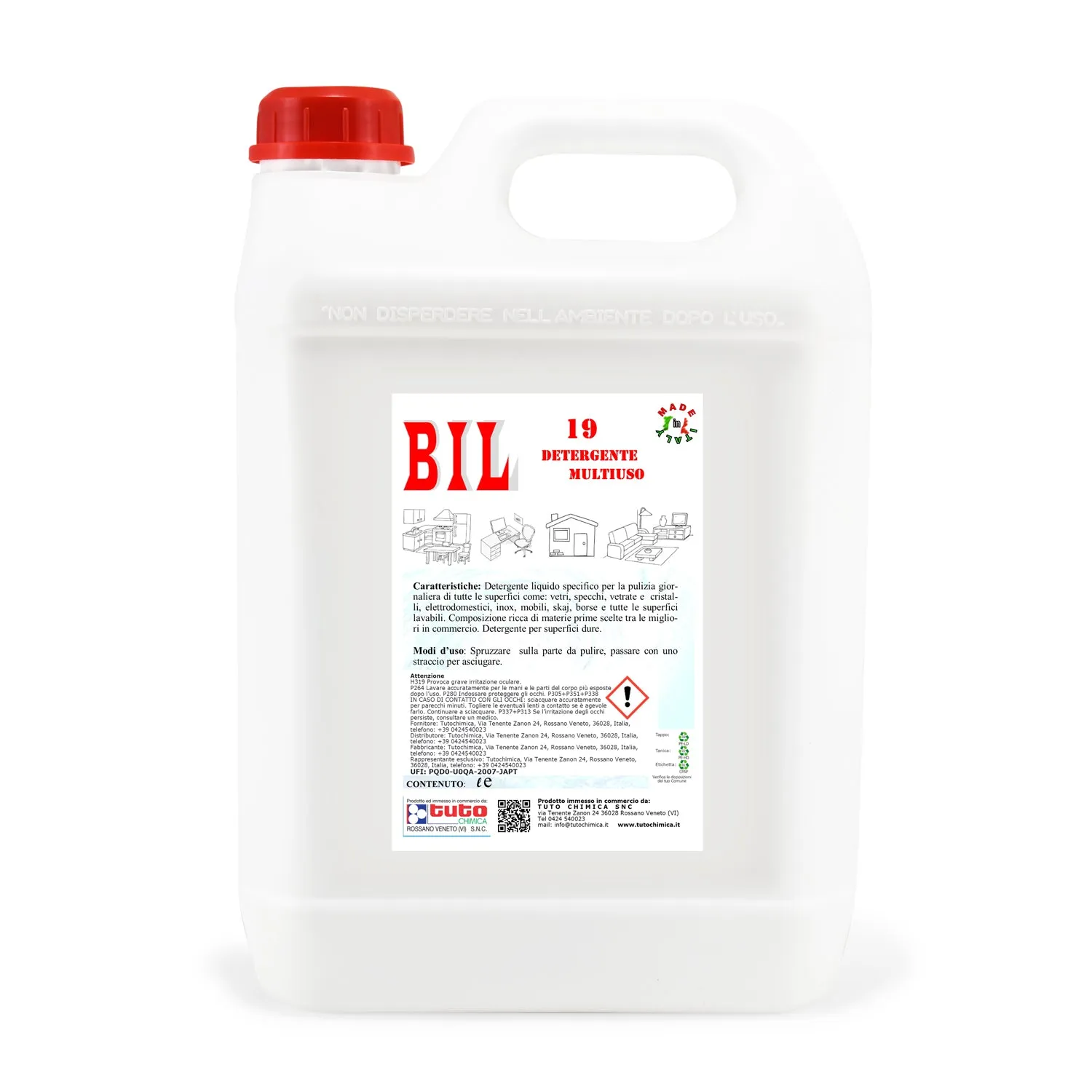 Tuto Chimica Bil 19 detergente multiuso spray 500 ML vetri