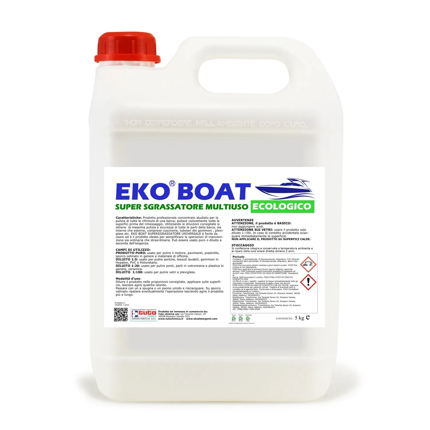 Tuto Chimica Eko Boat sgrassatore barche 1,1 Kg marino