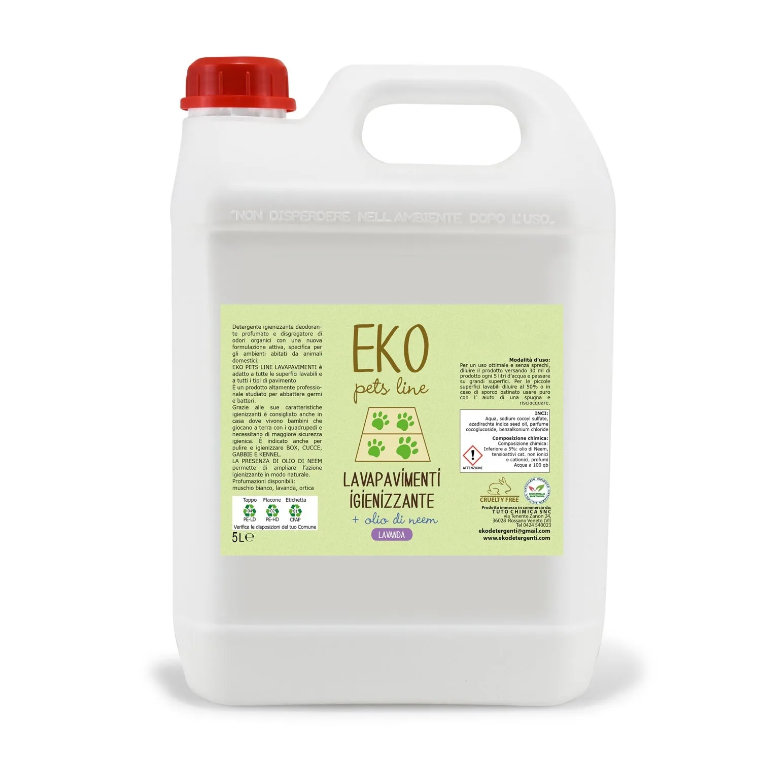 Tuto Chimica Eko Pets detergente pavimenti 500ml lavanda neem