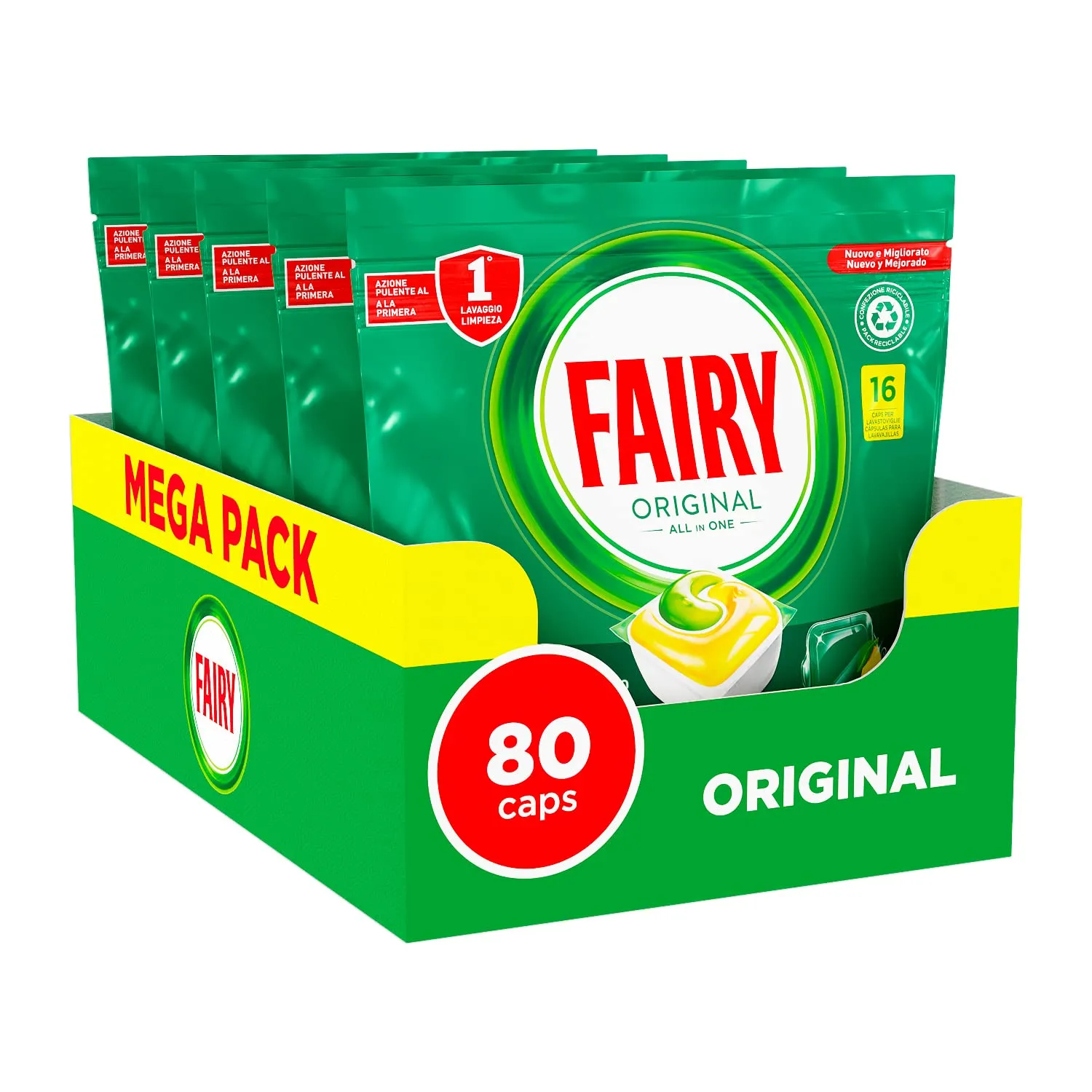 Fairy Original pastiglie lavastoviglie 125pz limone