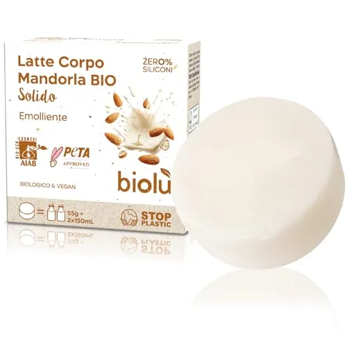 Biolù Latte Corpo Solido Mandorla Bio 55g idratante