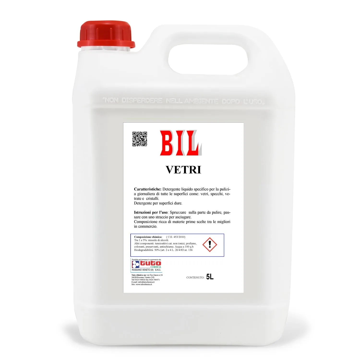 Tuto Chimica Bil detergente vetri spray 500ml senza aloni