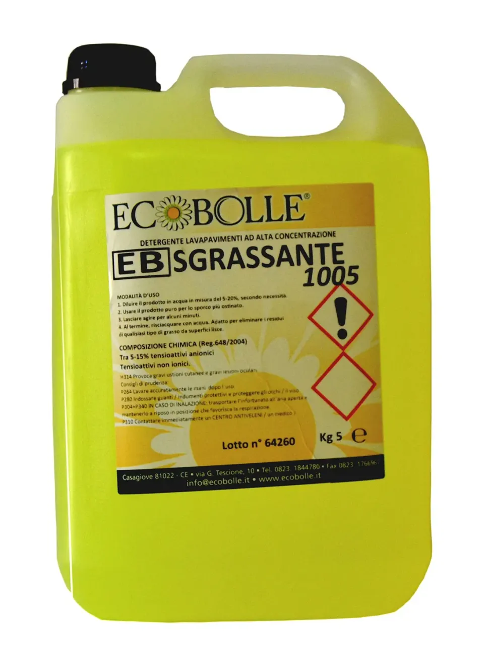 Ecobolle 1005 Sgrassante Professionale 5Kg Concentrato