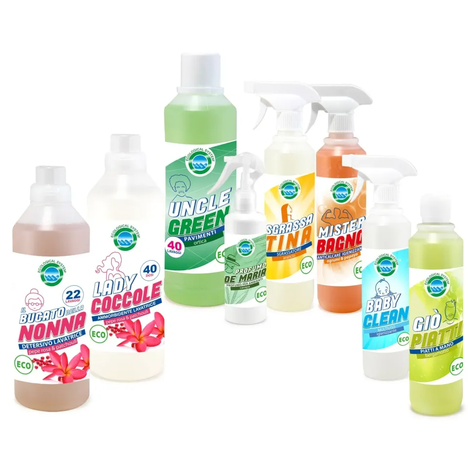 Tuto Chimica Eko Famiglia del Pulito kit detersivi casa 6 pezzi lavanda