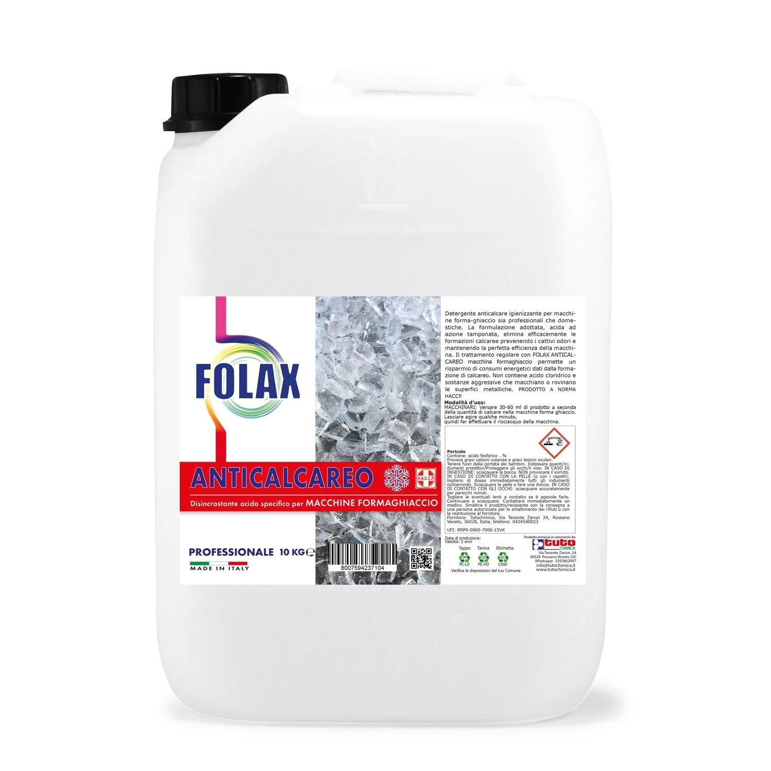 Tuto Chimica Folax anticalcare formaghiaccio 500 gr professionale