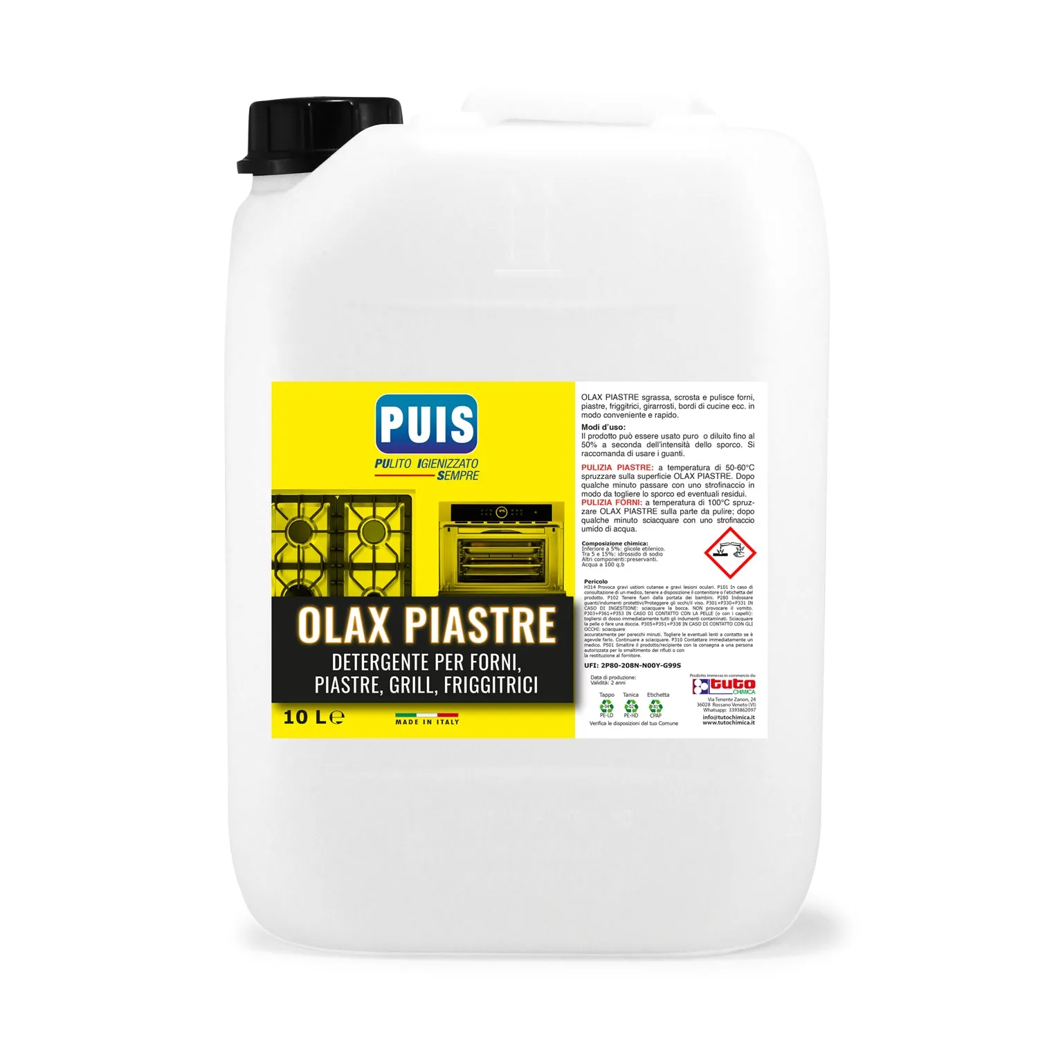 Tuto Chimica Olax Piastre sgrassatore forni 500 ml forte