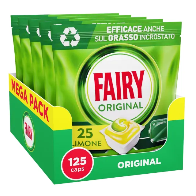 Fairy Original pastiglie lavastoviglie 125pz limone