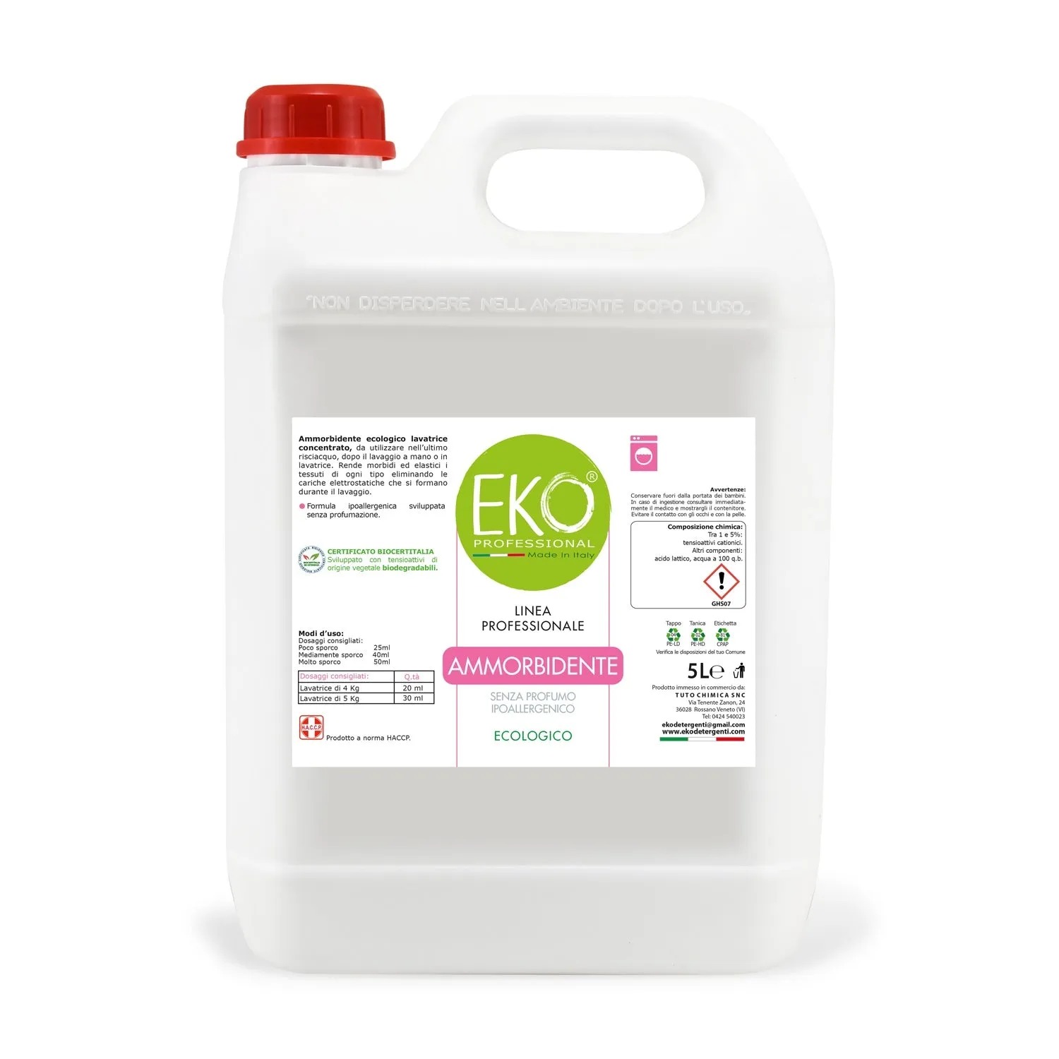 Tuto Chimica Eko Professional Ammorbidente 1,1L ipoallergenico