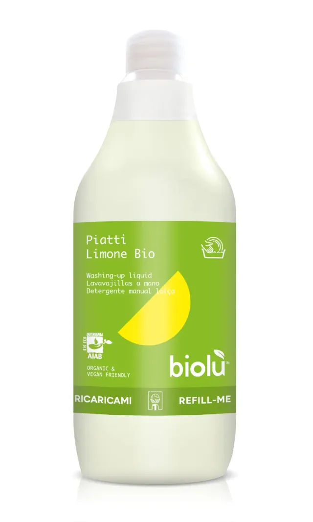 Biolù Piatti Detersivo Limone 1L Naturale Sgrassante