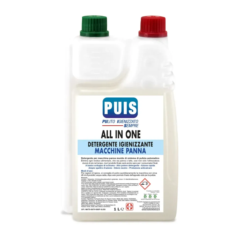 Tuto Chimica Puis All in One detergente macchine panna 1L
