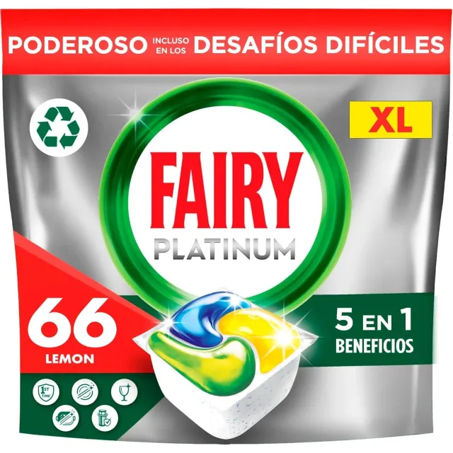 Fairy Platinum Limone pastiglie lavastoviglie 66 capsule ciclo breve