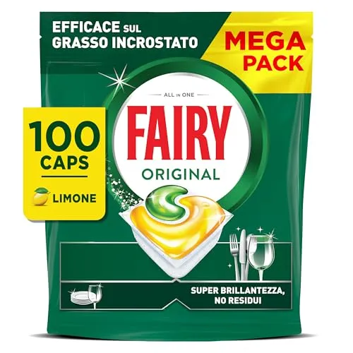 Fairy Original Pastiglie Lavastoviglie 100 Caps Limone Sgrassante