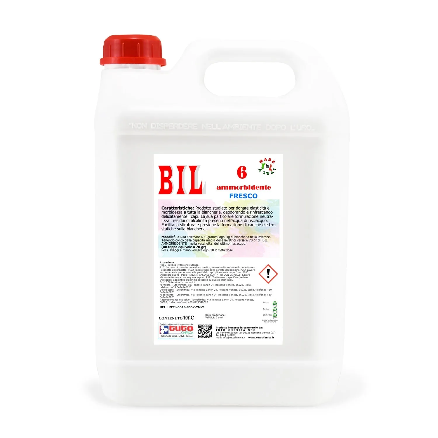 Bil 6 ammorbidente bucato lavatrice 5kg morbidezza