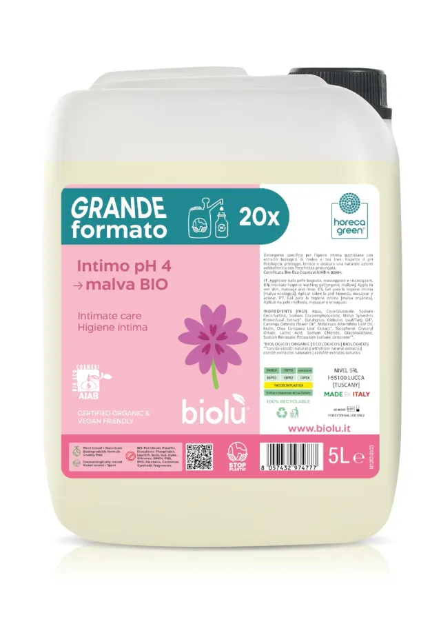 Biolù Intimo pH 4 detergente intimo tanica 5L antibatterico